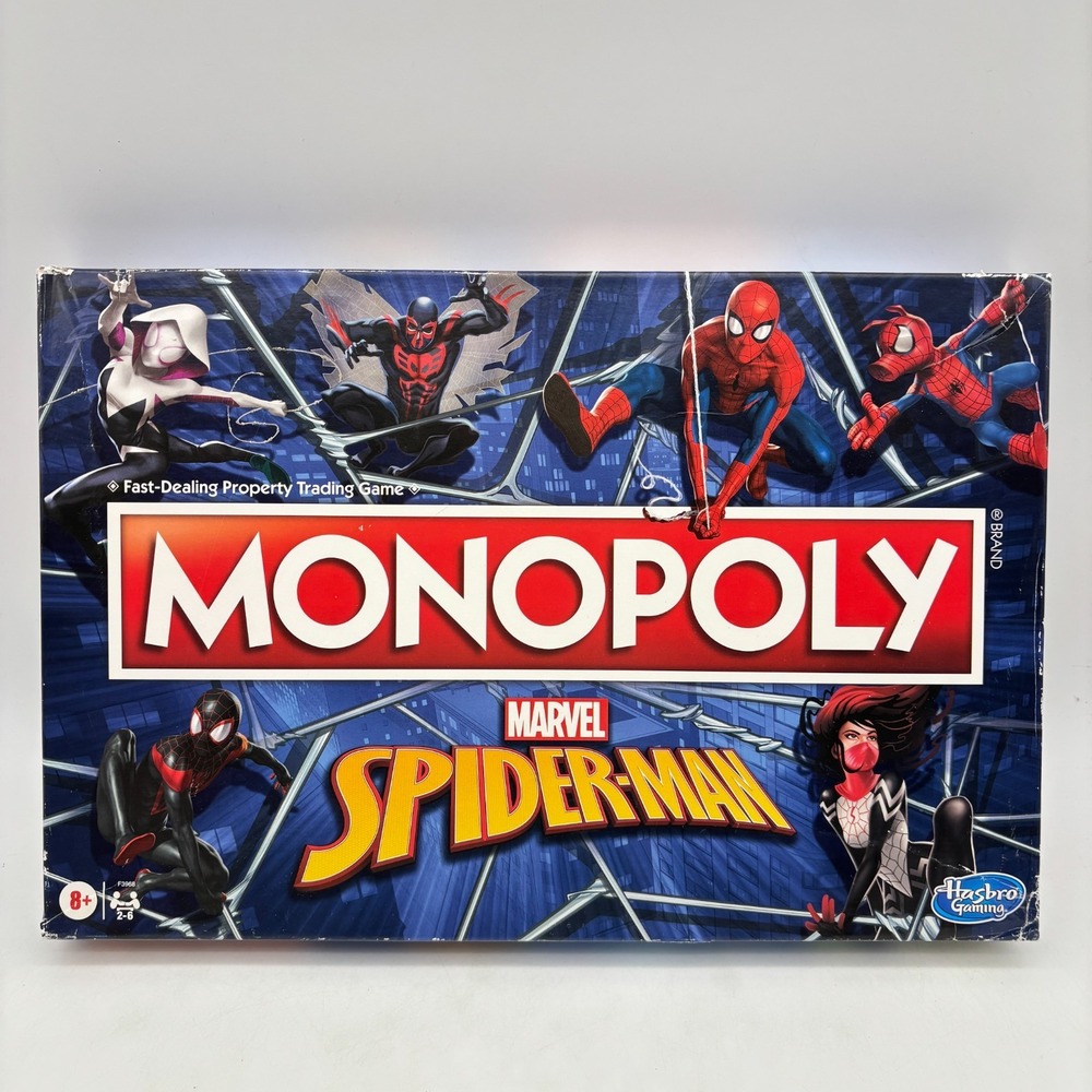 Monopoly Spider Man COMPLETE Hasbro Gaming 2021 Spider-Man Marvel